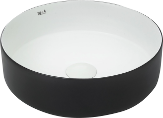 Раковина-чаша WeltWasser Elbach M3134 BW 35 10000004522 Черная Белая